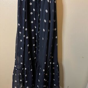 Old Navy Navy Blue Polka Dot The Occasion Maxi